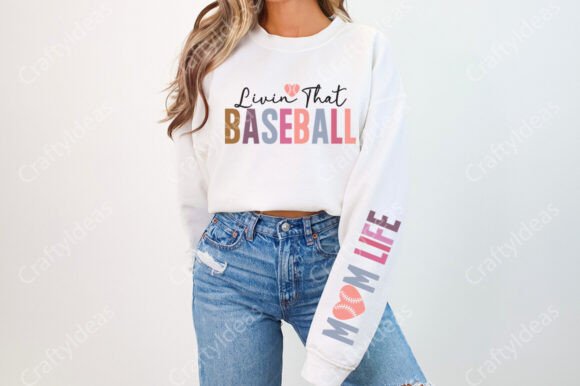 Livin That Baseball Mom Life Png: Graphics for Crafts
