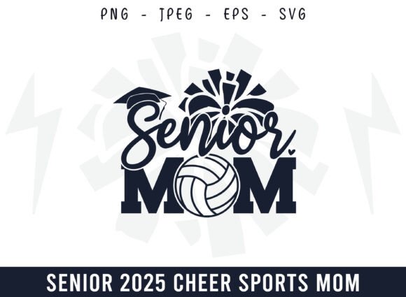 Proud Senior Cheer Mom Graphics for Crafts