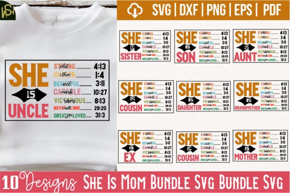 She is Mom Bundle: Graphics for Crafts & Blogs